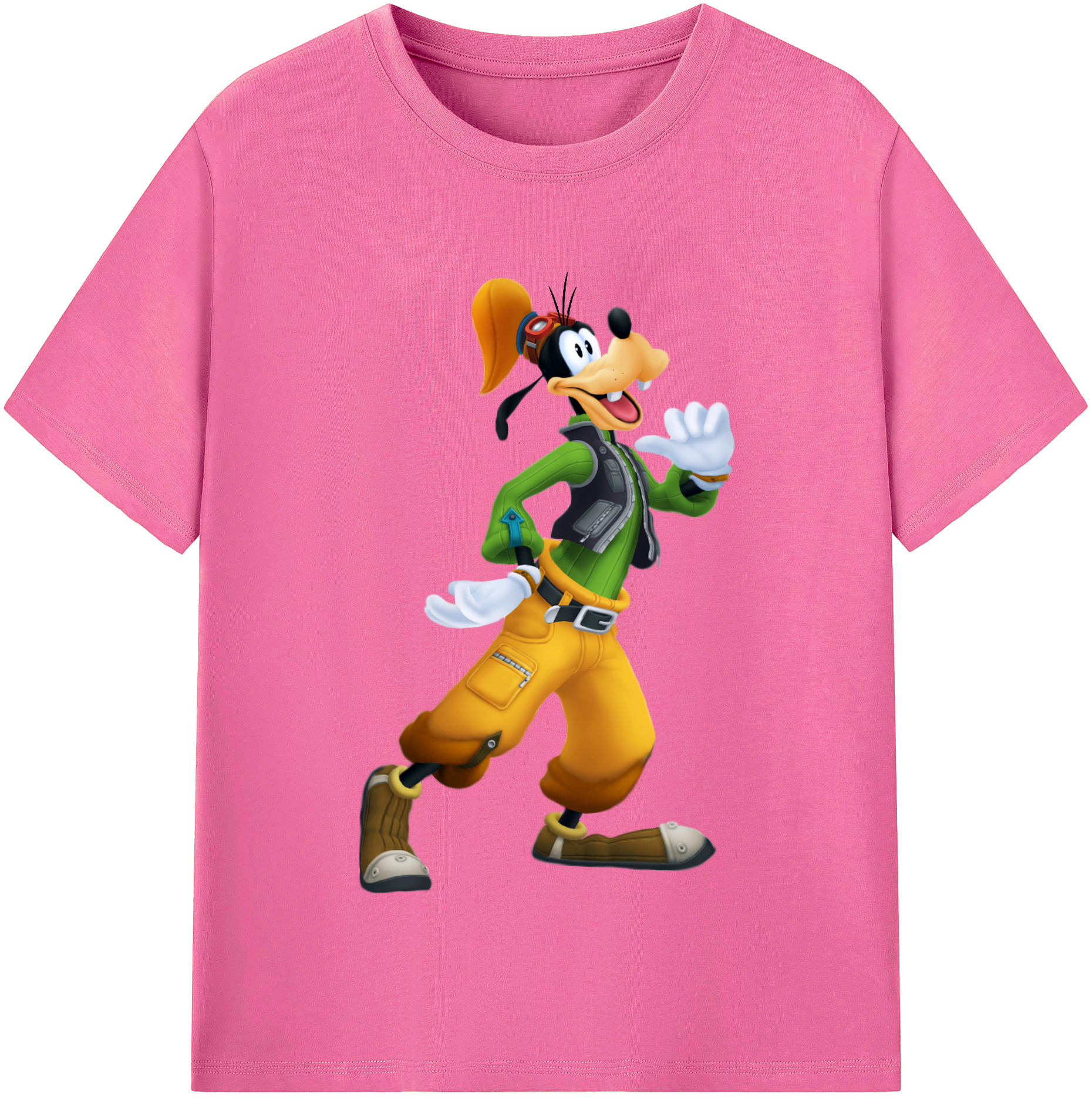 （画像用） ミッキーマウス Mickey Mouse レディースカジュアルプリントTシャツ（綿100％）